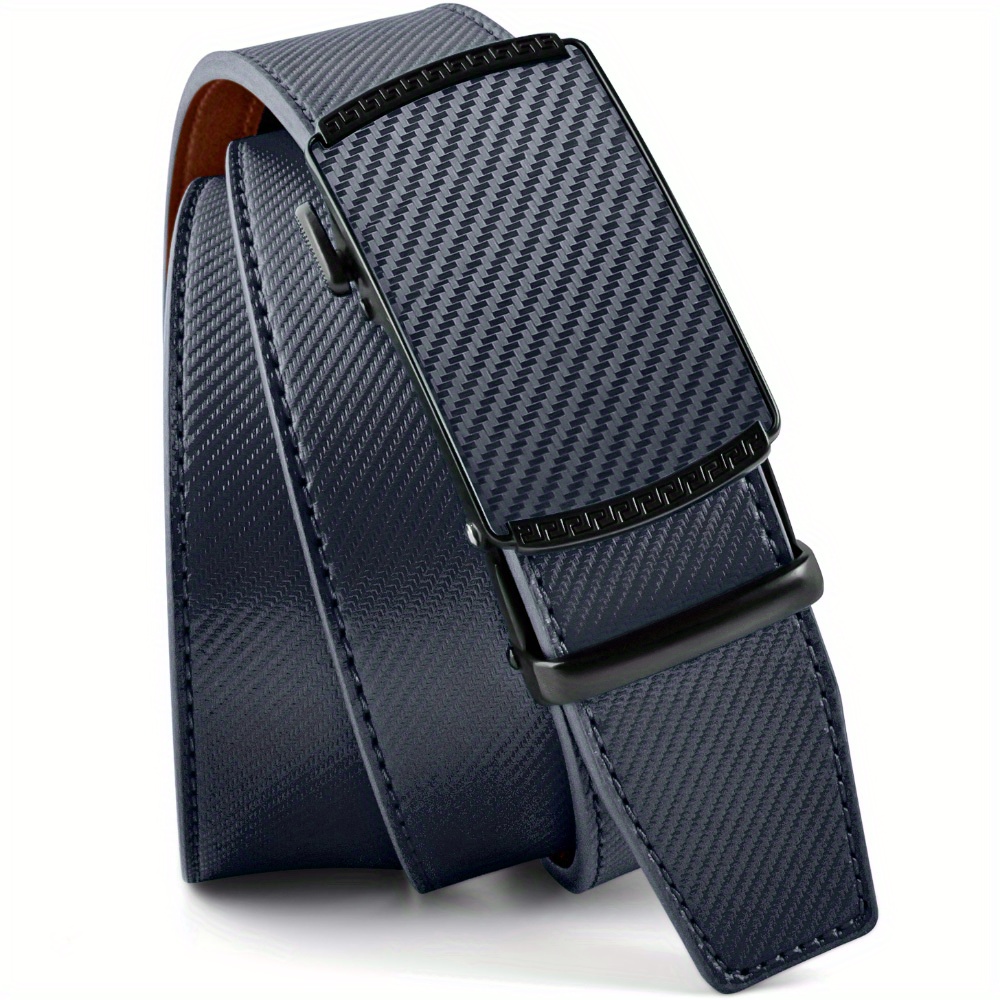 Men's Belt Leather For Male Ratchet Automatic Buckle Belts For Men Designer  Belts For Casual Jeans Micro Adjustable Belt Fit Everywhere - Temu