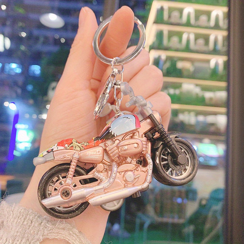 Mini Moto Porte-clés Porte-clés En Métal Voiture Porte-clés Moto