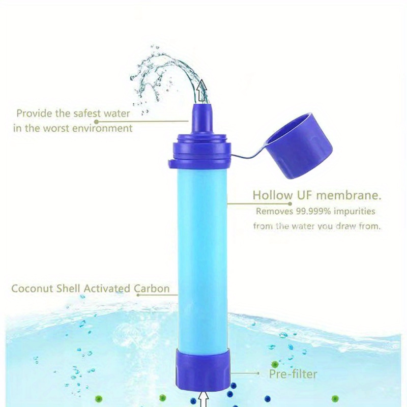Camping Water Filter Straw Water Purifier Filtration System Bottom Thread  Ultrafiltration Film Outdoor Emergency Survival Tools