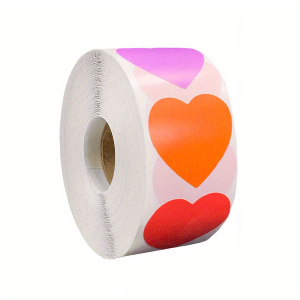 Colorful Heart Label Sticker Dots Kids Toy Stickers Decor - Temu