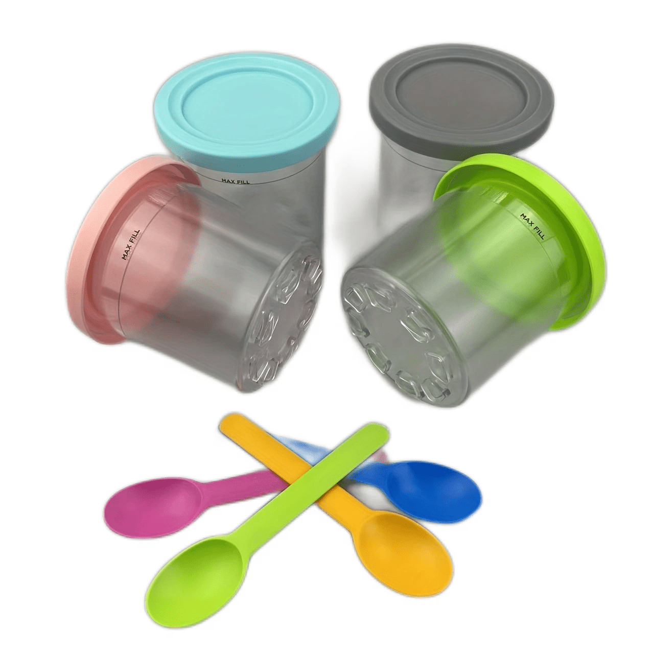 4pcs Ice Cream Pints Cup Ice Cream Containers With Lids For Ninja