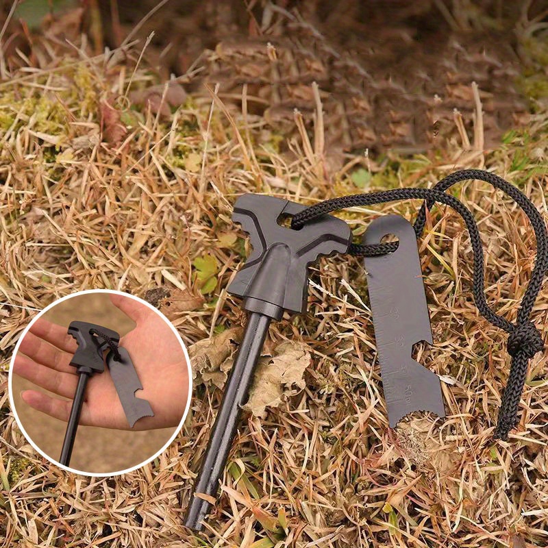 Waterproof Magnesium Flint Fire Starter - Heavy-Duty Magnesium Fire Stone with Flint, Grip & Lock - Portable Survival Lighter for Camping, Emergencies, Bushcraft - Compatible with Magnesium Bars/rods - Ideal for, Backpacking, Survival Kits - No