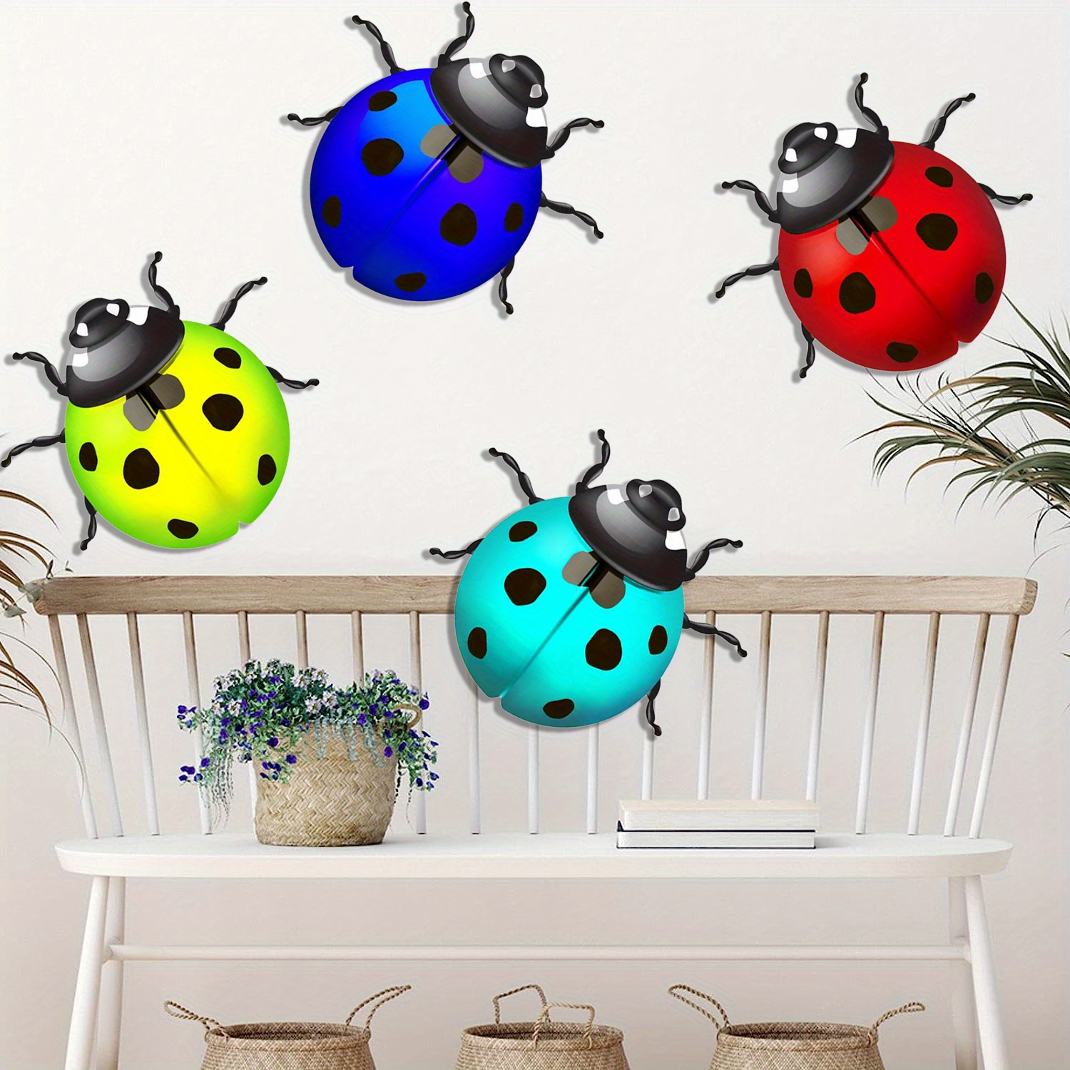 Add A Touch Sparkle Home Metal Ladybugs Wall Decor Temu