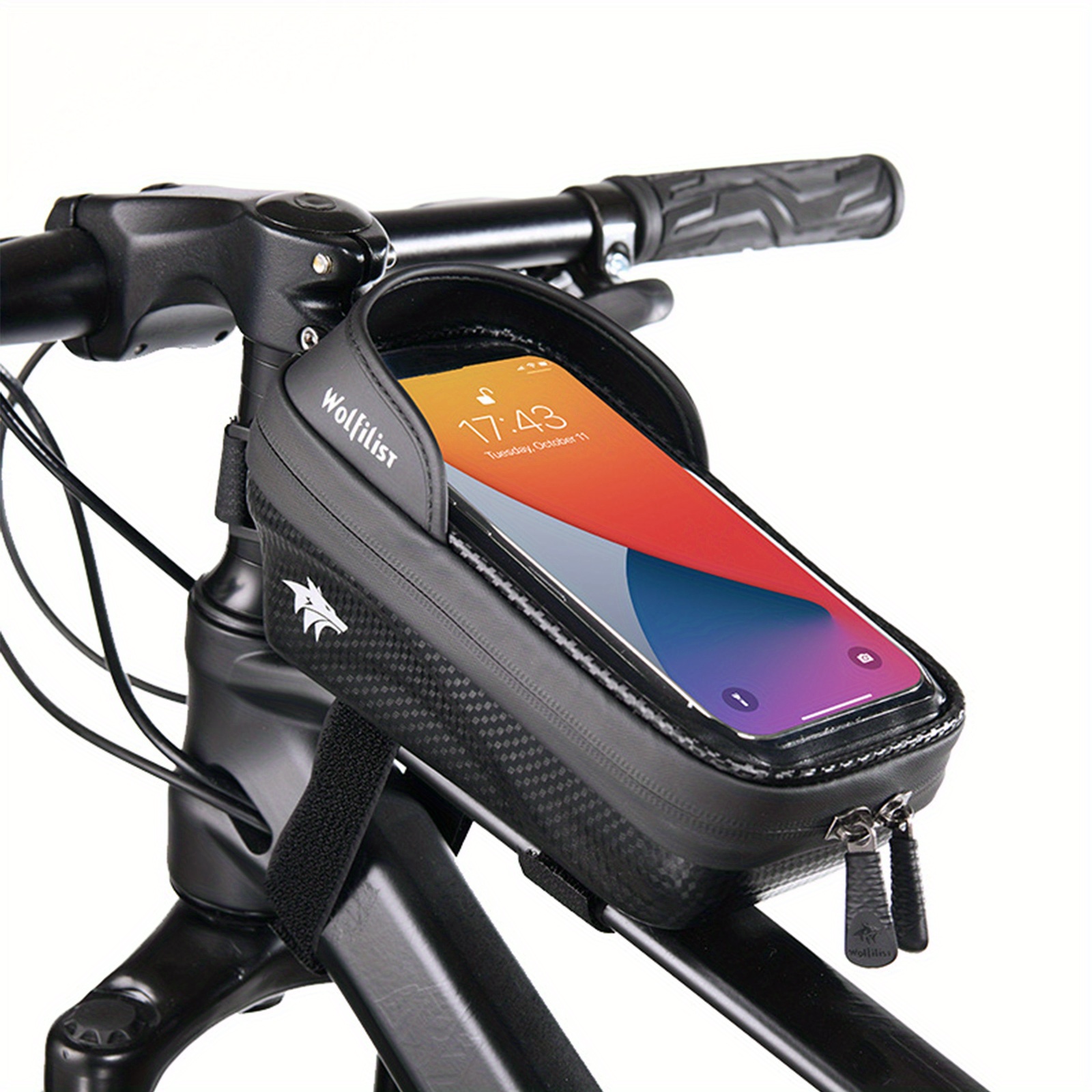 Homoto Fahrrad Rahmentasche Wasserdicht Lenkertasche, Fahrradtasche mit TPU  Sensitivem Touchscreen, Rahmentasche Handyhalterung Fahrrad Lenker