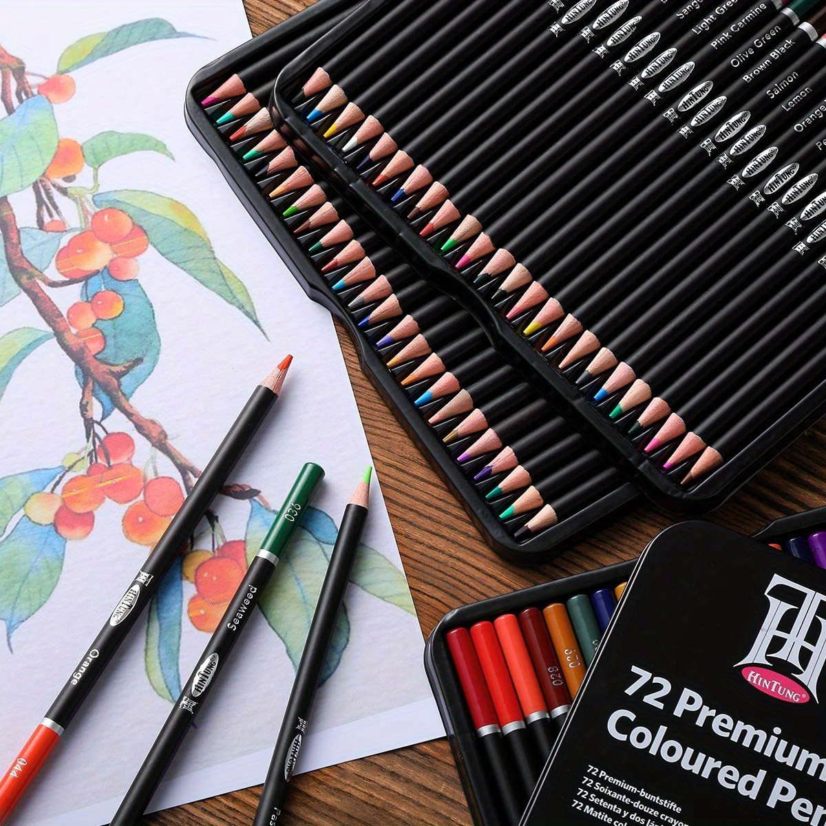 Colored Pencils 72 Professional Artist Pencils Set Coloring Temu