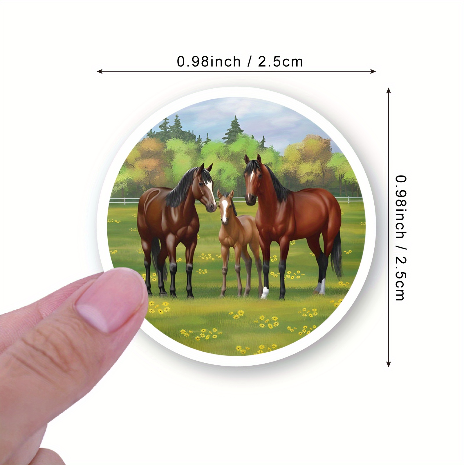 Horse Realistic Sticker Roll Horse Aesthetic Stickers Water Temu