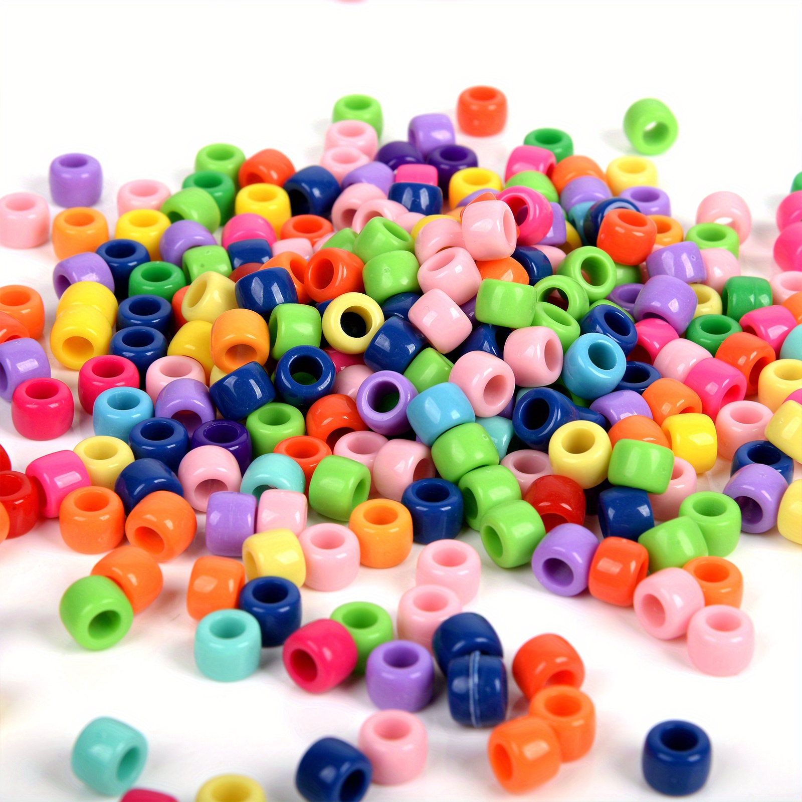 colourful large hole beads barrel cylindrical acrylic loose - Temu ...