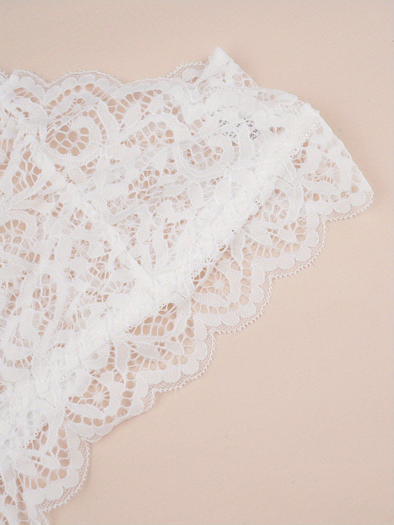 valentine's day White Lace Lingerie, Wireless Lace Bra, Women's Underwear