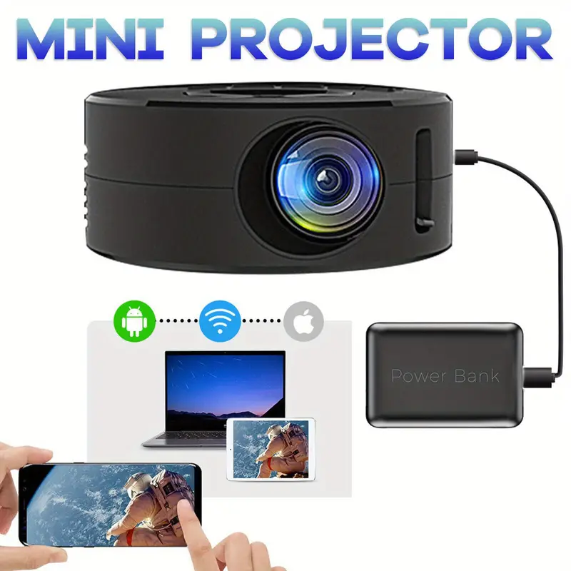 mini projector for home use usb portable built in speaker audio port compatible with android ios mobile phone tablet usb flash driver perfect gift for friends and loved ones details 7