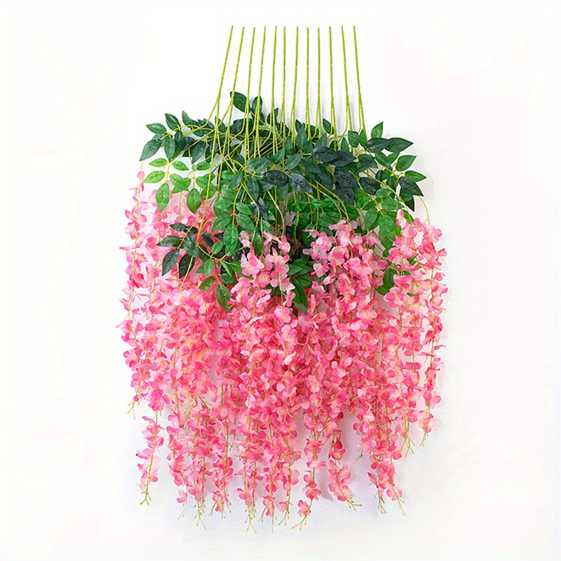 Visland Artificial Vines Flower Wall Hanging Faux Rattan Plant