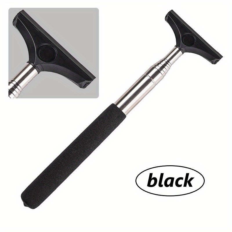 Car Side Mirror Squeegee Telescopic Rearview Mirror Squeegee Wiper Natural  Rubber Extendable Handle Glass Window Cleaning Tool