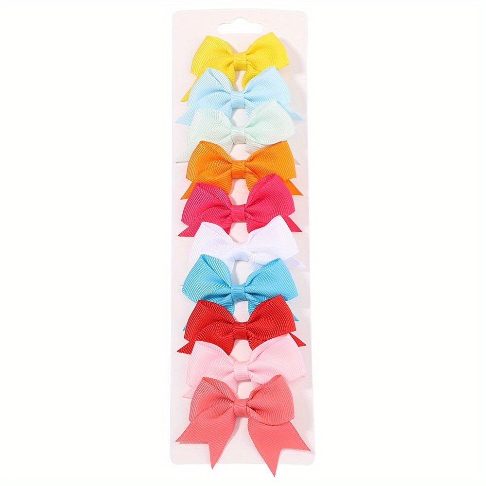 10pcs Adorable Baby Girls Bow Hair Clips - Perfect For Stylish Headwear, Ideal choice for Gifts