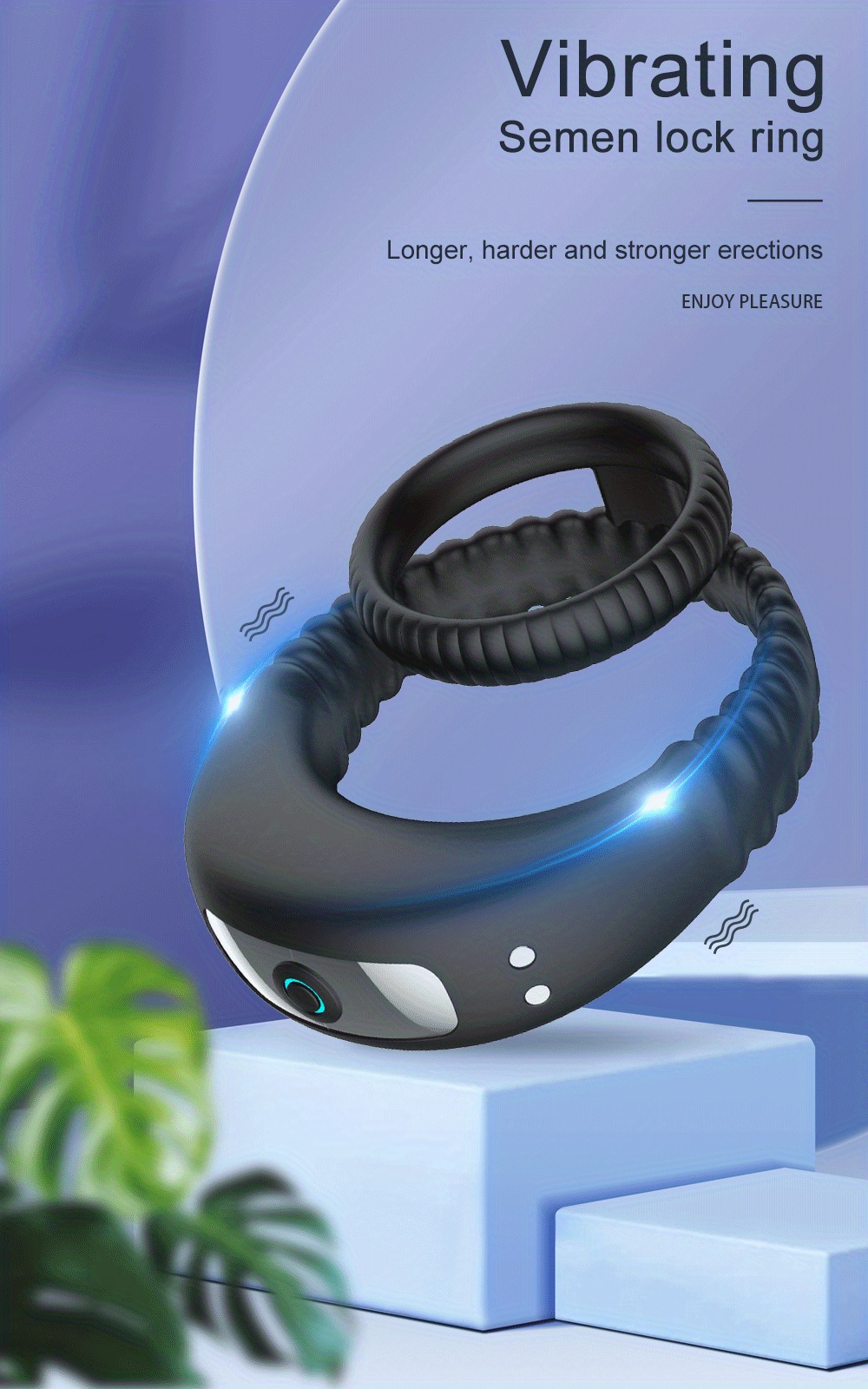 Vibrating Cock Ring With Clitoral Vibrator Lock Sperm Penis - Temu