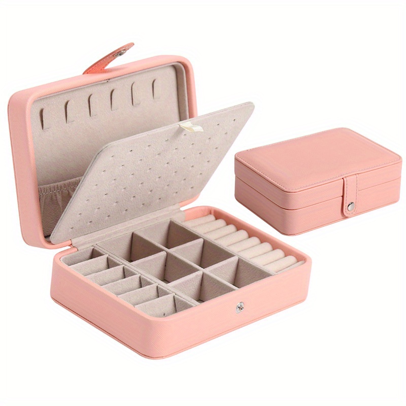 Double Layer Portable Jewelry Box Storage Case