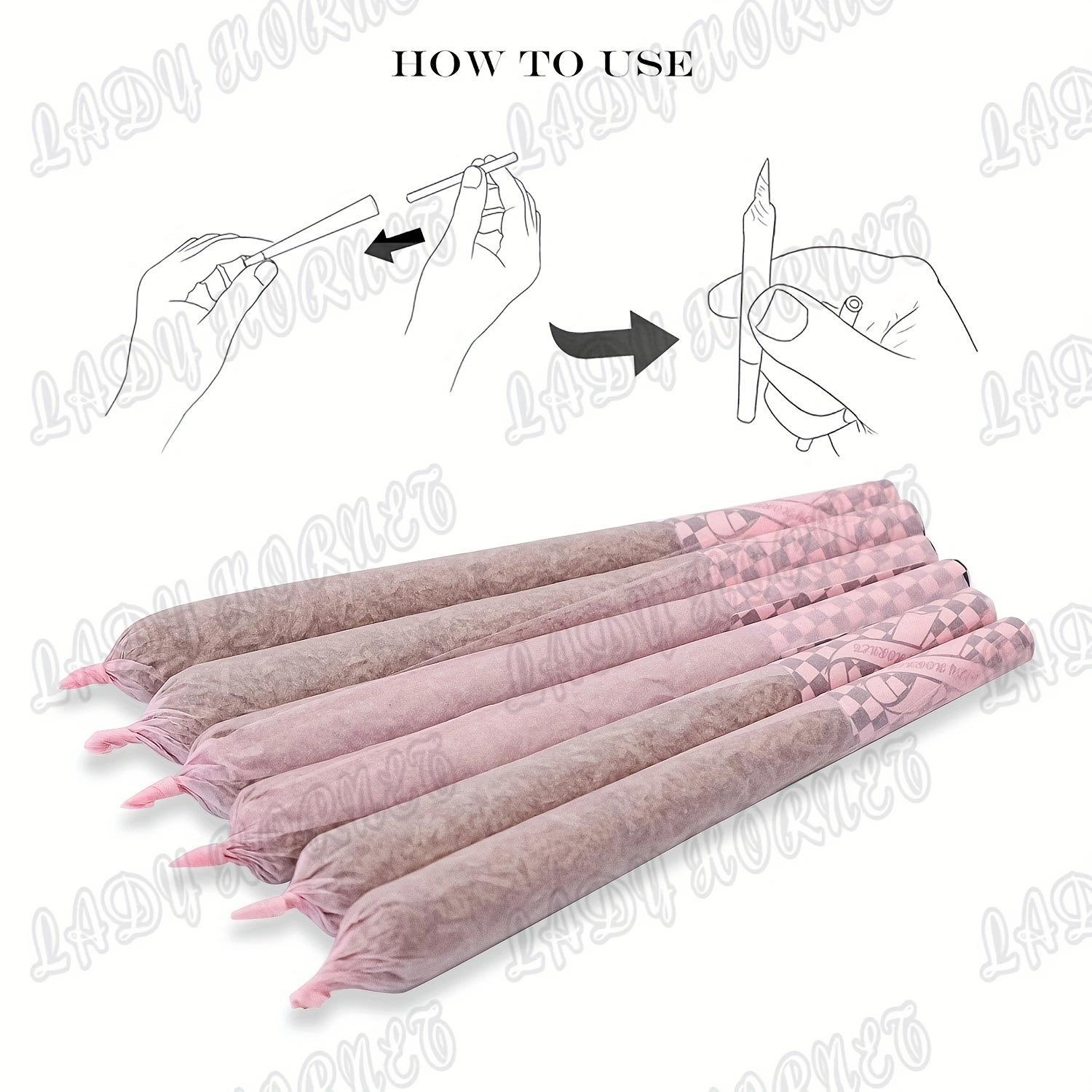 100pcs can 110mm brown trumpet tube roll paper smoking accessories details 7