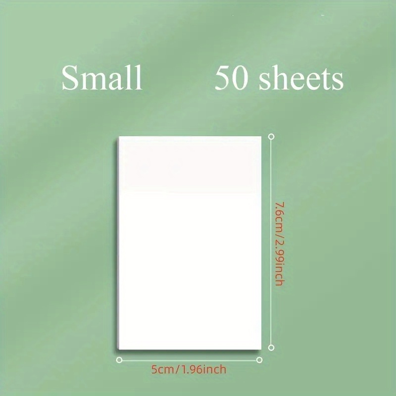 50 Sheets Of Transparent Sticky Notes - Perfect For School, Office, And Journaling!