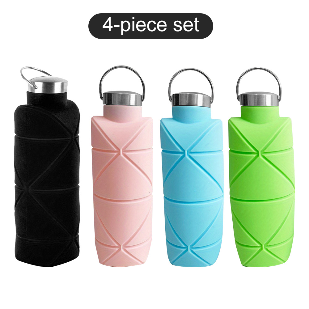 1Pc Collapsible Water Bottles Leakproof Valve Reusable Silicone