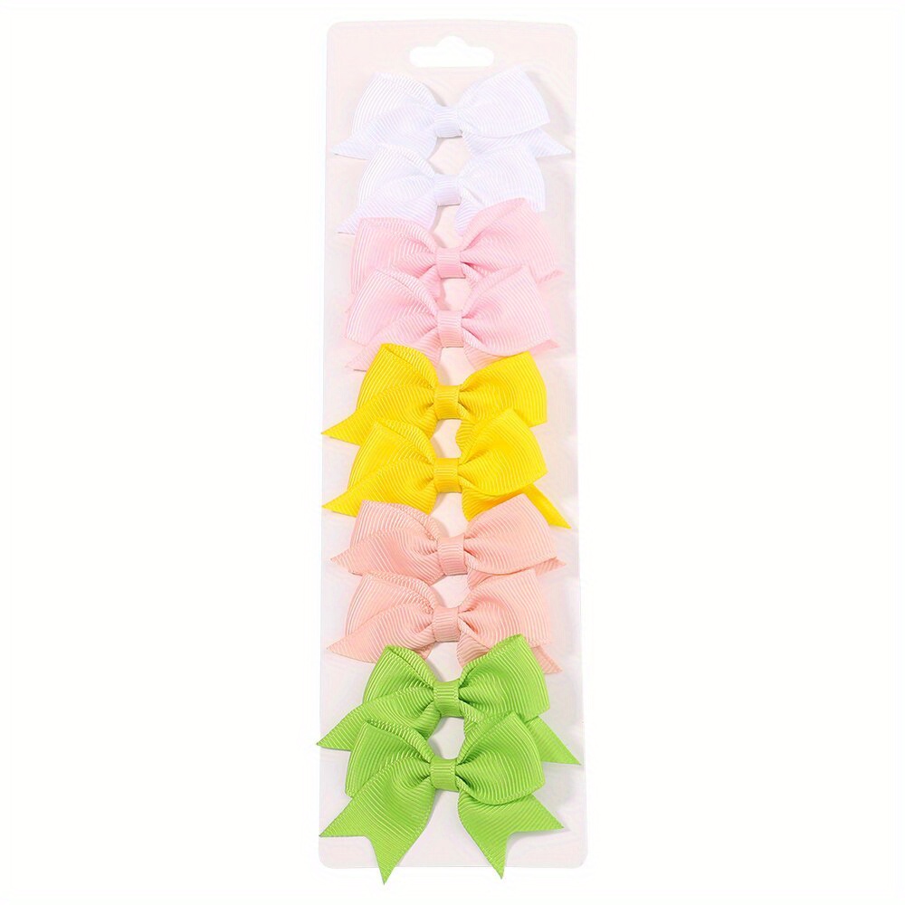 10pcs Adorable Baby Girls Bow Hair Clips - Perfect For Stylish Headwear, Ideal choice for Gifts