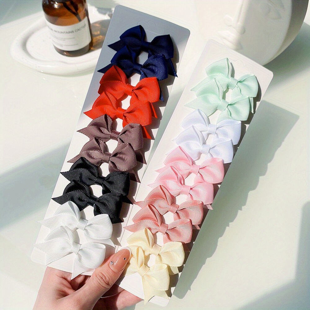 10pcs Adorable Baby Girls Bow Hair Clips - Perfect For Stylish Headwear, Ideal choice for Gifts