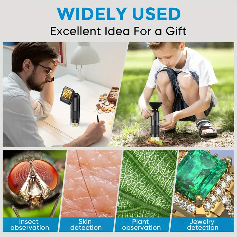 400x 800x hd microscope lens handheld portable usb digital microscope optical instruments electron microscopes with led details 7
