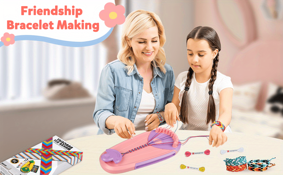 Friendship Bracelet Making Kit Toys 20 Pre cut Threads Makes - Temu New  Zealand