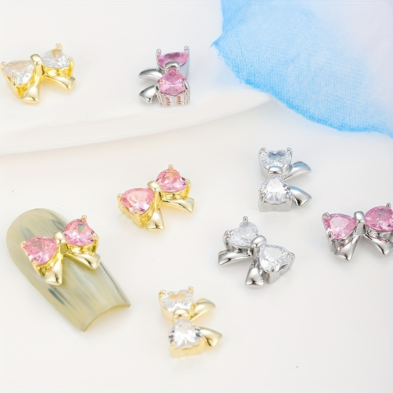 Brightening And Shattering Effect Bow Beads Charms Elegant - Temu