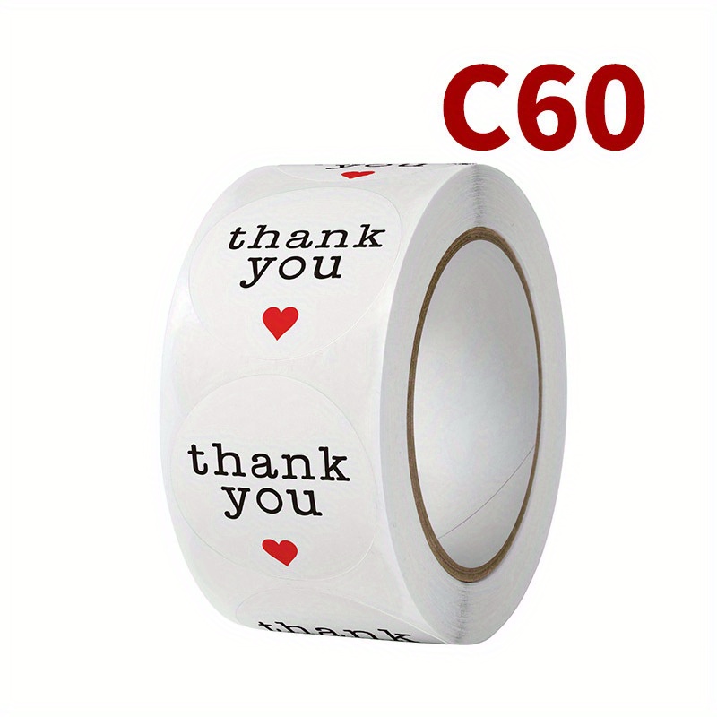 500 Thank You Stickers Baking Bread Cake Round Decorative Envelope Gift Label