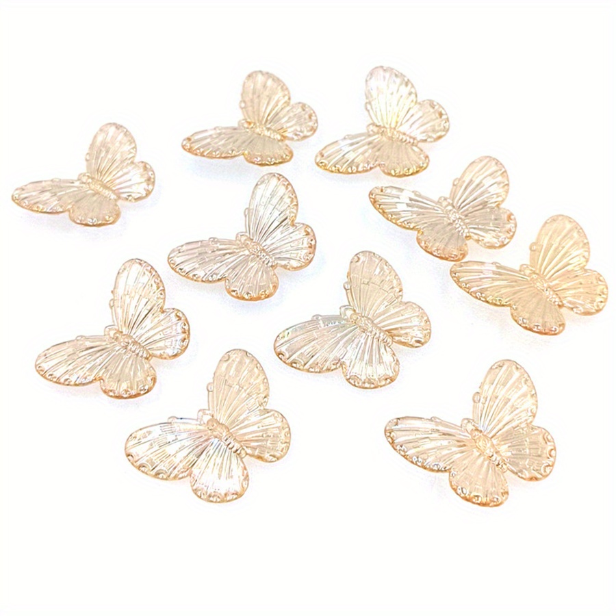 Butterfly Beads - 25mm Yellow Butterfly Enamel Style Acrylic Beads or –  Delish Beads