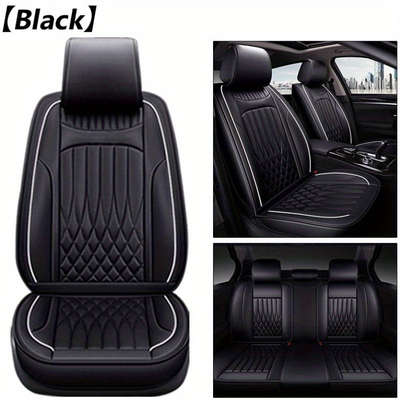 Front Car Seat Cover Full Surround Leather Mat Pad Auto Chair Cushion  Protector
