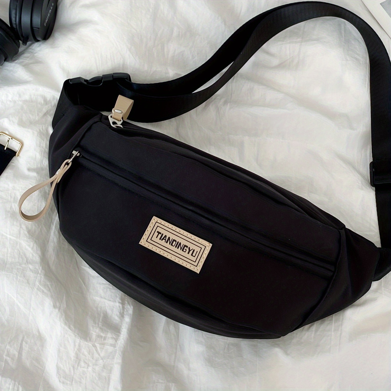 Waterproof Cute Small Crossbody Bag Simple Chest Bag With Letter Print  Adjustable Shoulder Strap For Travel, Shop On Temu And start Saving