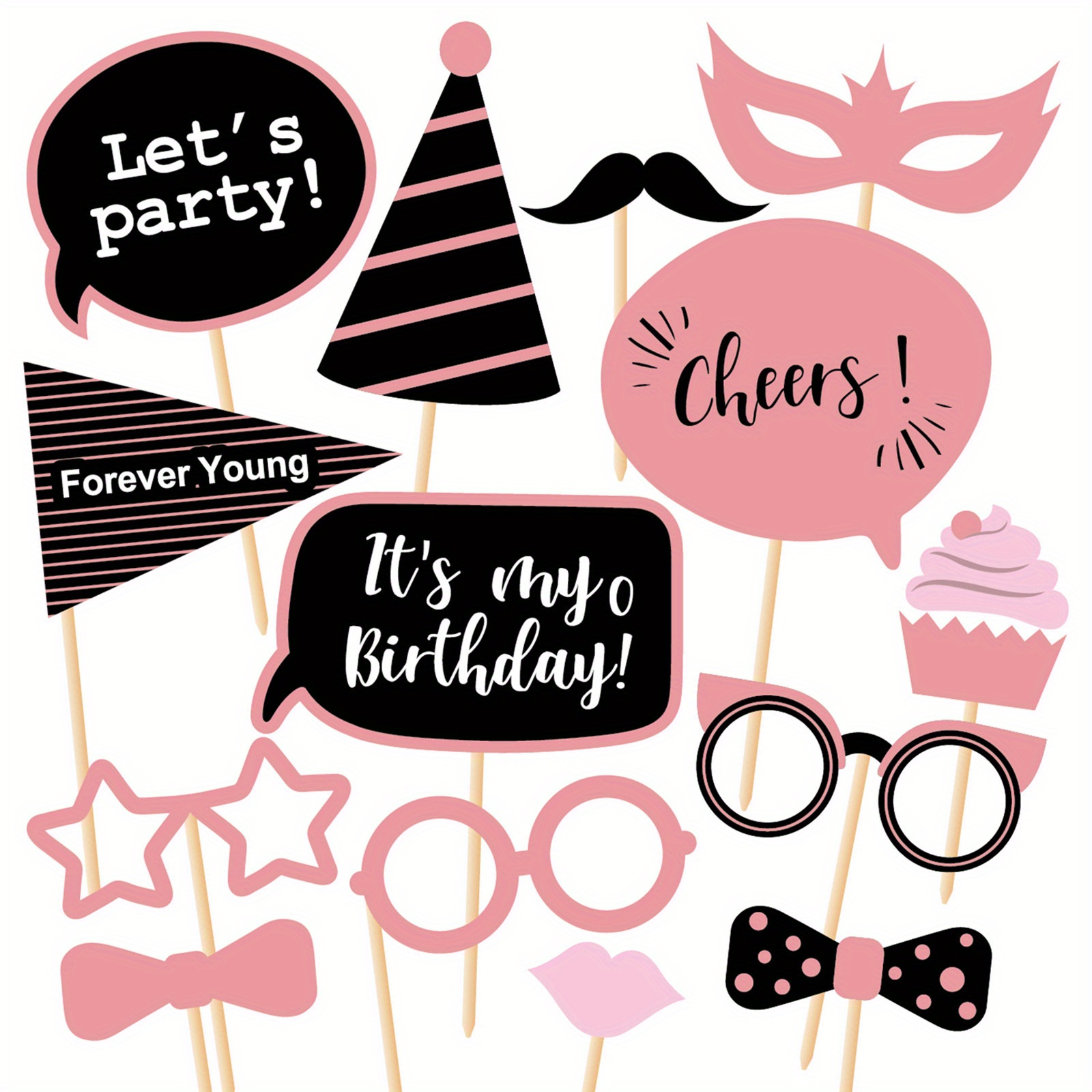 Birthday Girl Photo Booth Props Large Golden Birthday Party Temu