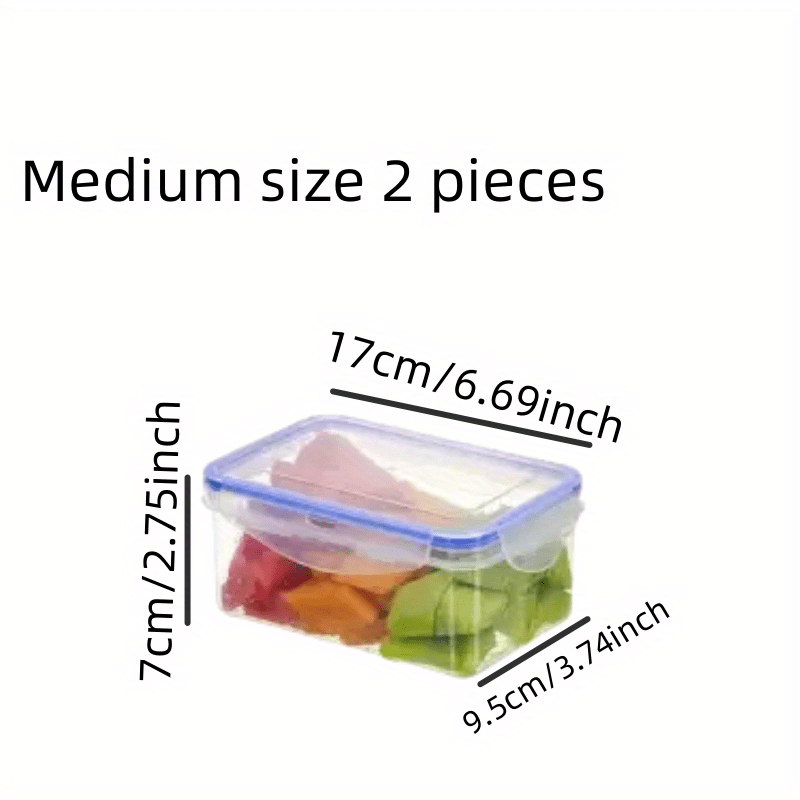 Kitchen Refrigerator Rectangular Crisper Fruit Storage Sealed Box For  Office Worker, Hand Wash, Reusable, Dumpling Meat Eggs Ginger Garlic Green  Onion Food Storage Containers, Kitchen Accessories - Temu