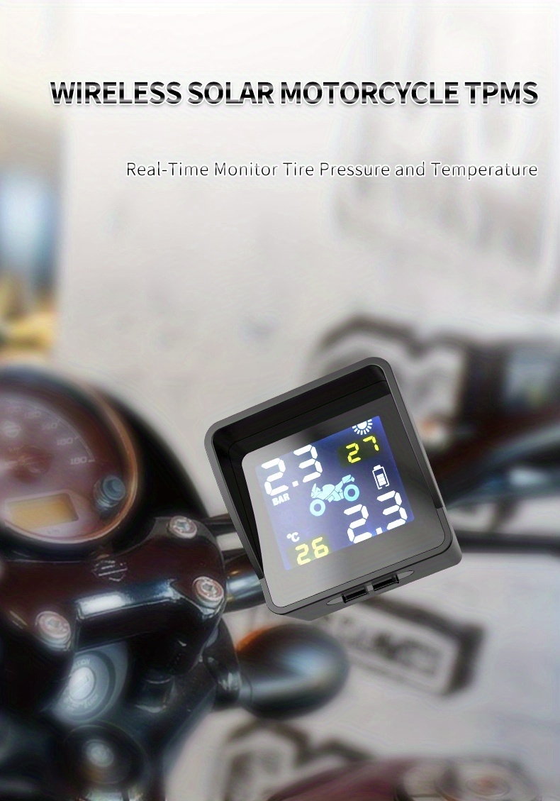 Real time Motorcycle Tire Pressure Temperature Monitoring - Temu