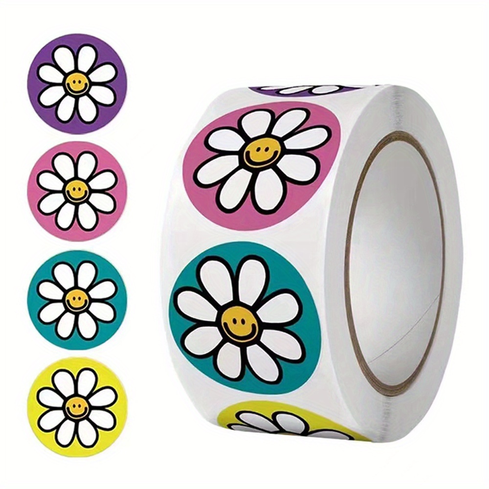 500pcs Of Cartoon Floral Reward Stickers For Journaling, Baking, And Birthday Gift Party Labels