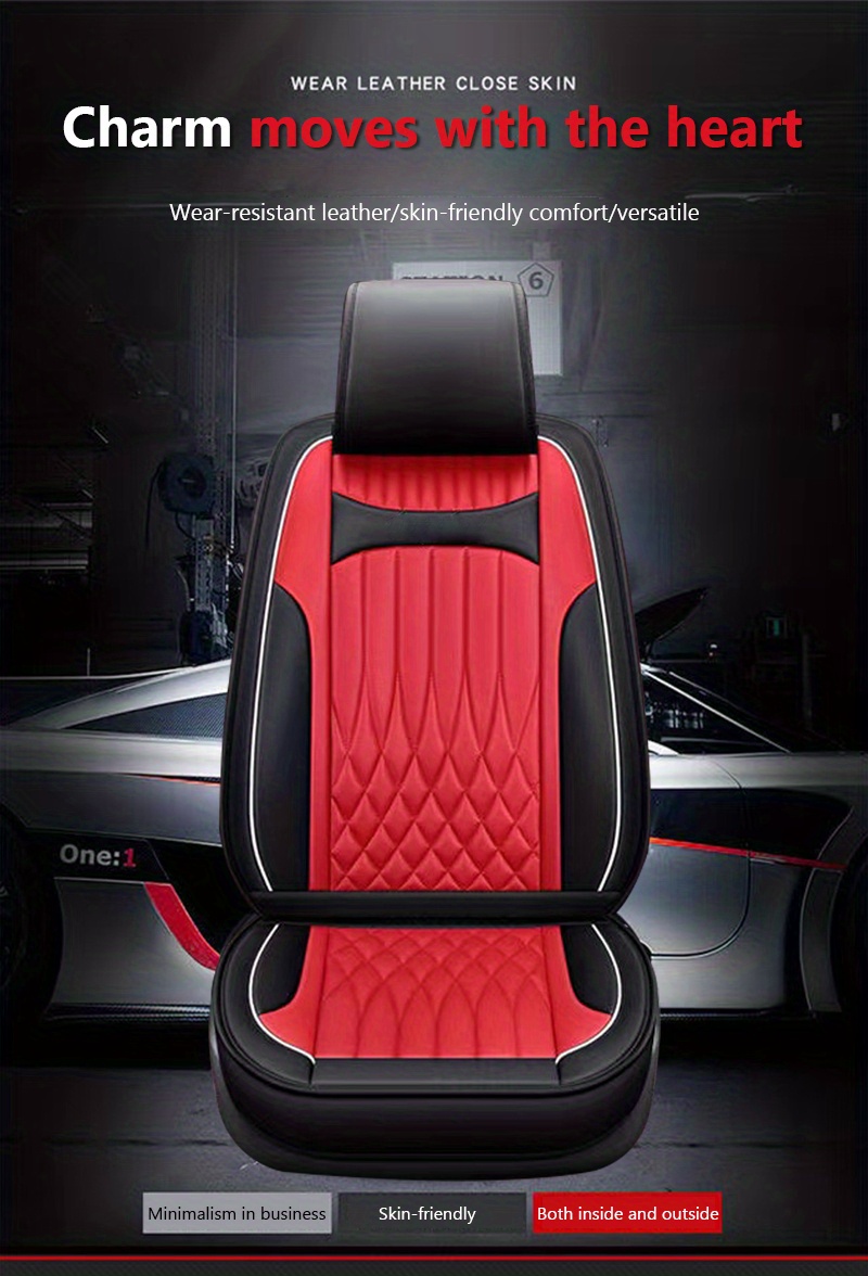 Car Seat Covers Faux Leather Universal Automobiles Seat - Temu