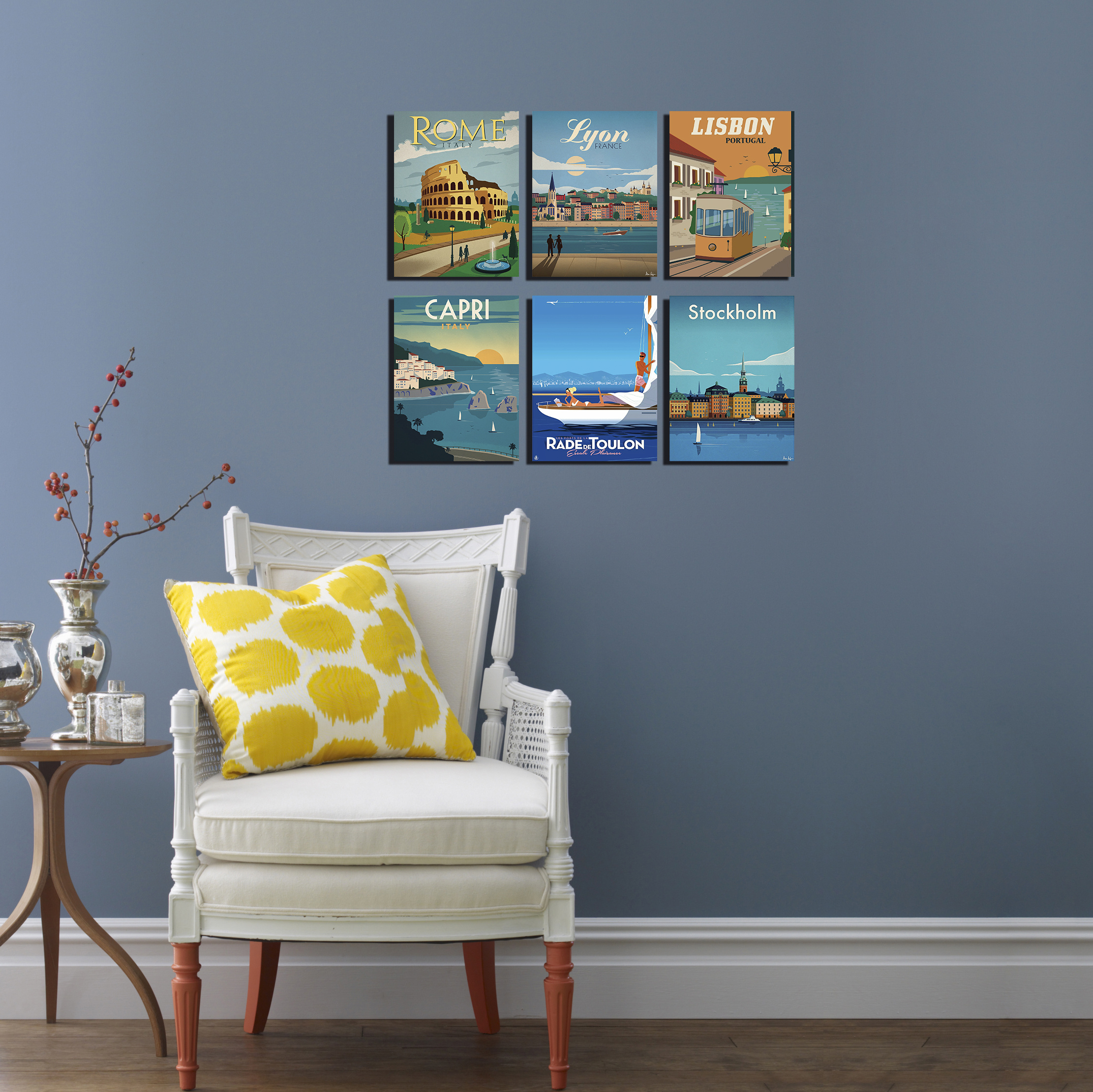 Trendy Cities Travel Vintage Poster Set Transform Your Wall - Temu