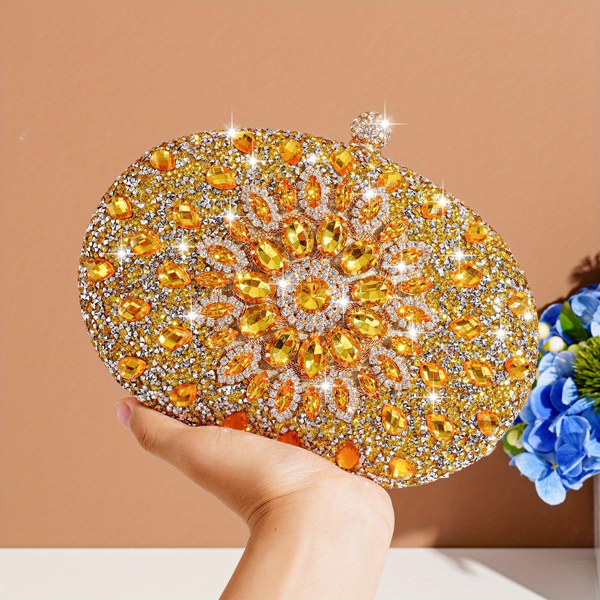 Sunflower purse with discount glitter