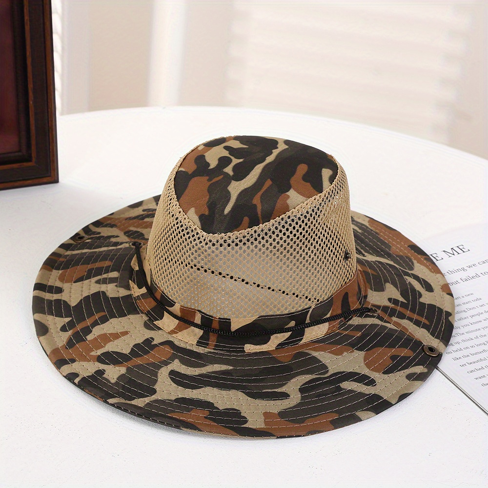 Summer Men's Panama Hat Camouflage Wide Brim Designer Bucket Hats