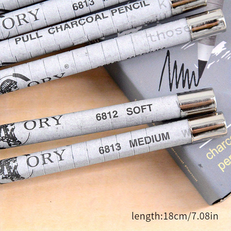 Charcoal Pen Set Soft/medium Charcoal Pen Shading And - Temu