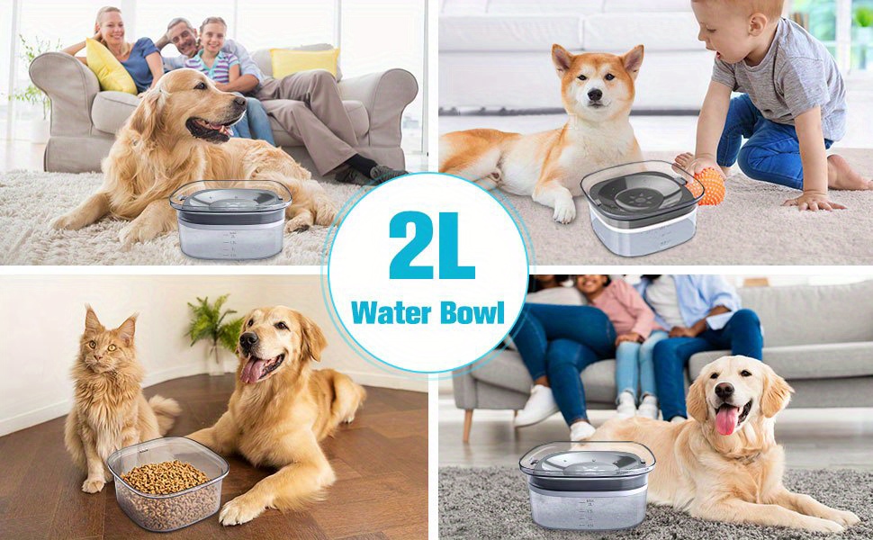 70oz dog water bowl 2l dog bowl large capacity slow - Temu Mauritius