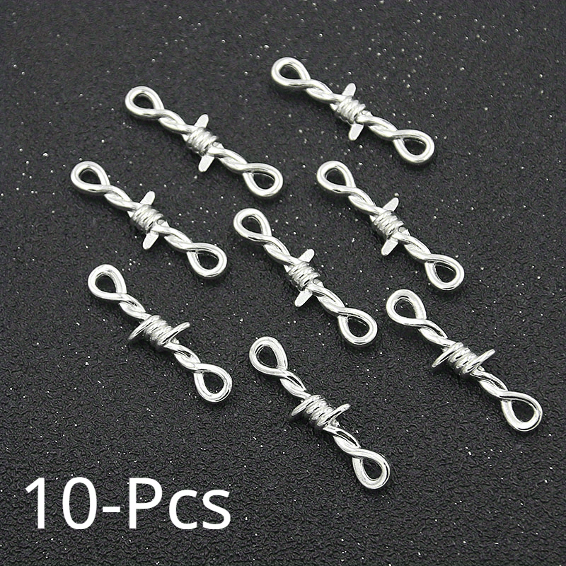 Barbed Wire Connection Charms - Chain Choker Connectors Jewelry Making  Supplies