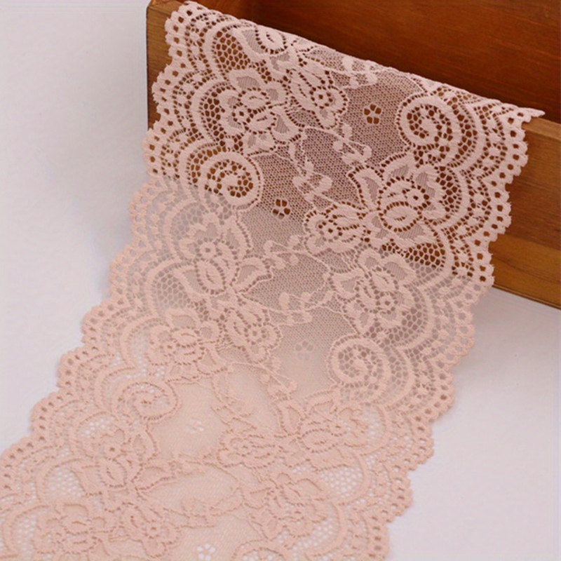  Lace Ribbon, 18cm Wide Lace Trim for Sewing Skin Friendly Lace  Ribbons Unique Style Lace Ribbon Soft Material Lace Ribbons for Crafts  Sewing Lace for DIY for Party for Wedding Clothing(Gold)