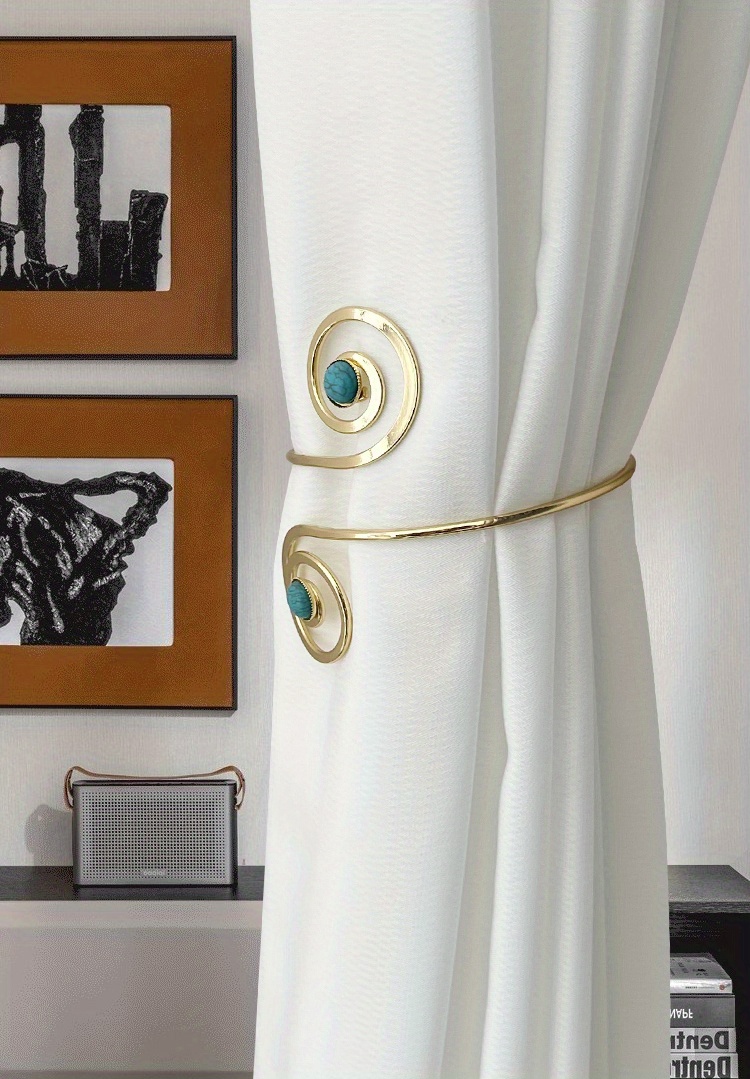 1pc modern minimalist curtain   metal curtain tieback bedroom living room soft decoration curtain holdback home decor details 3