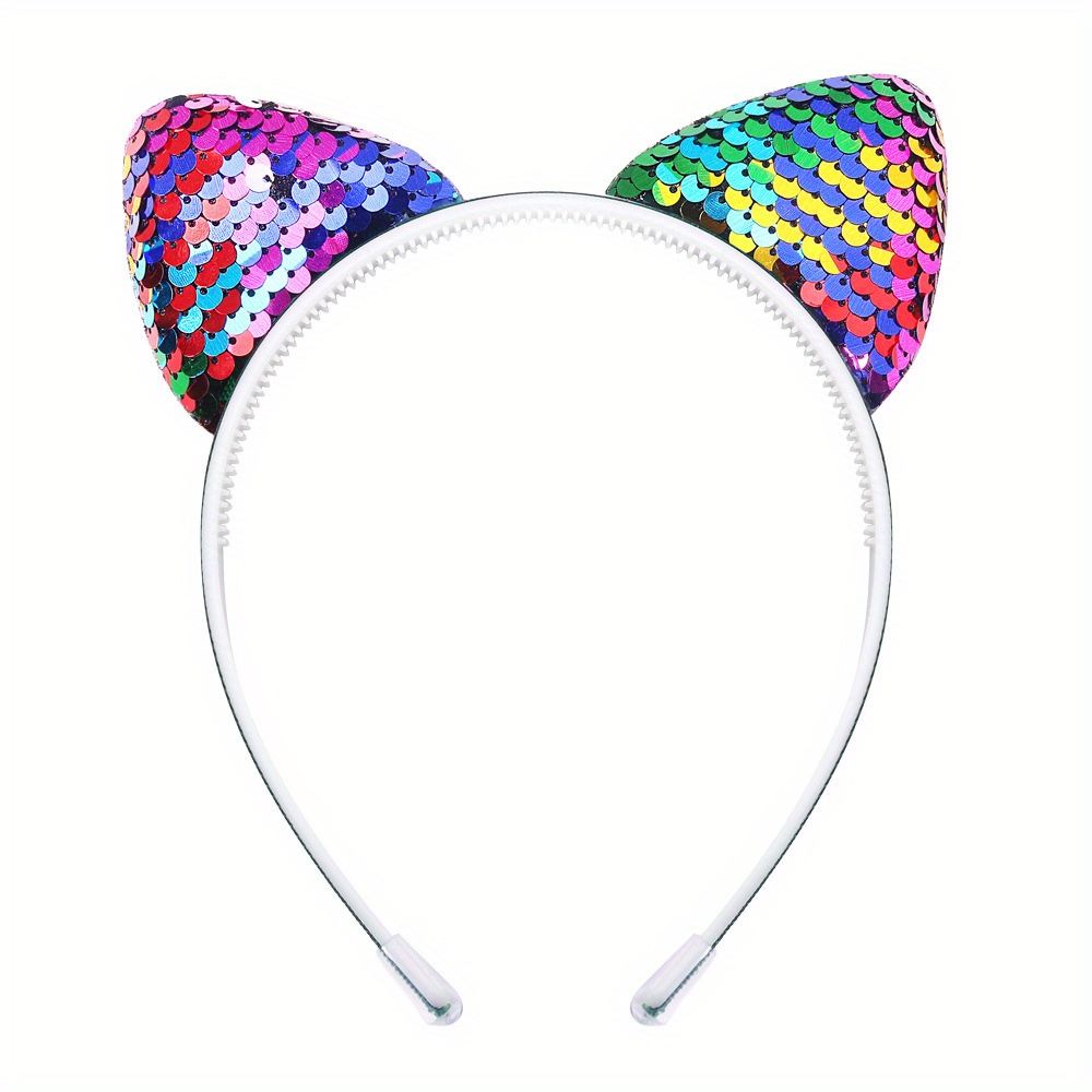 Gradient Holographic Cat Ears Headband