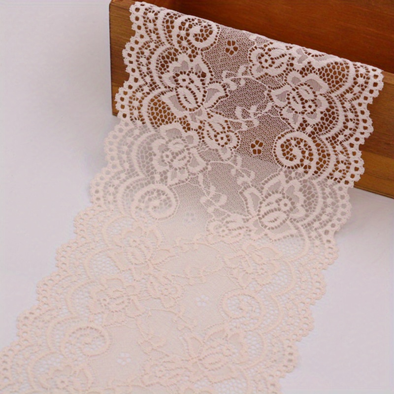 2 Yards Stretch Elastic Lace White Ribbon Lace Trimmings For - Temu