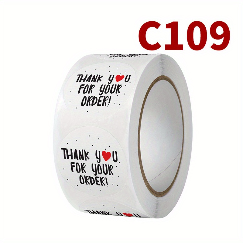 500 Thank You Stickers Baking Bread Cake Round Decorative Envelope Gift Label