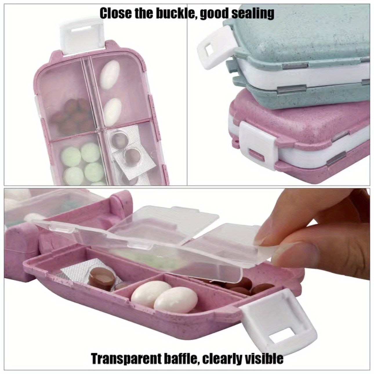 Foldable Medicine Box Portable Pill Case Compact Easy to - Temu