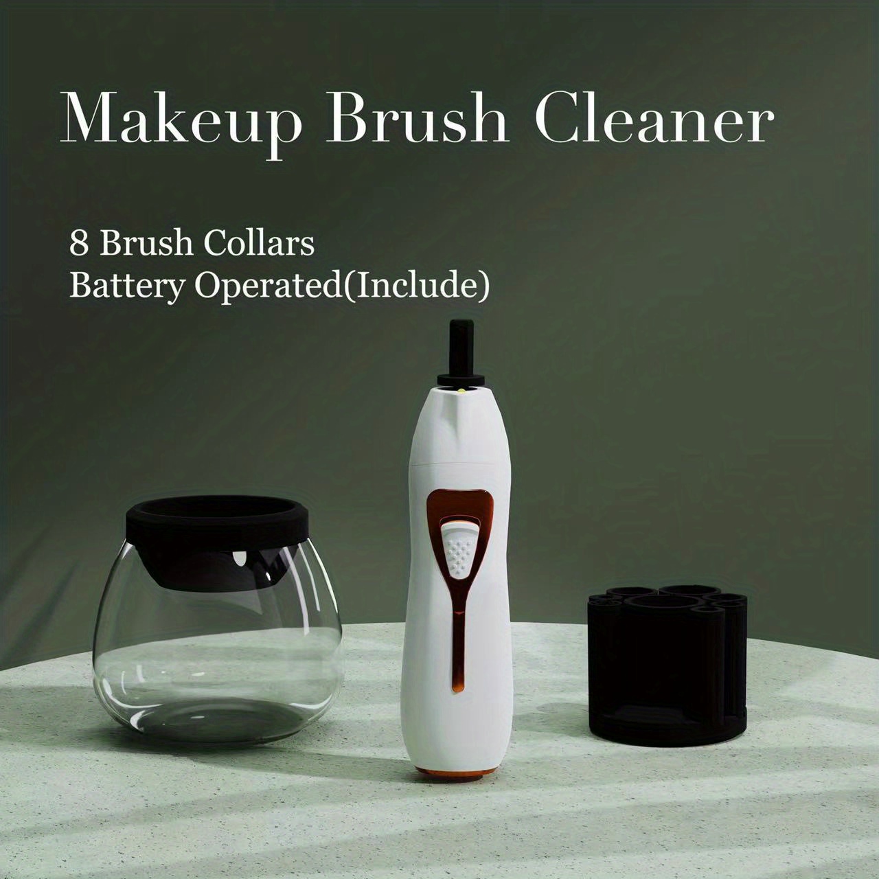 Battery-operated Electric Makeup Brush Cleaner And Dryer Set With 8 Collars  - Quickly And Thoroughly Cleans Non-soluble Makeup - Perfect Gift For  Beauty Enthusiasts! - Temu