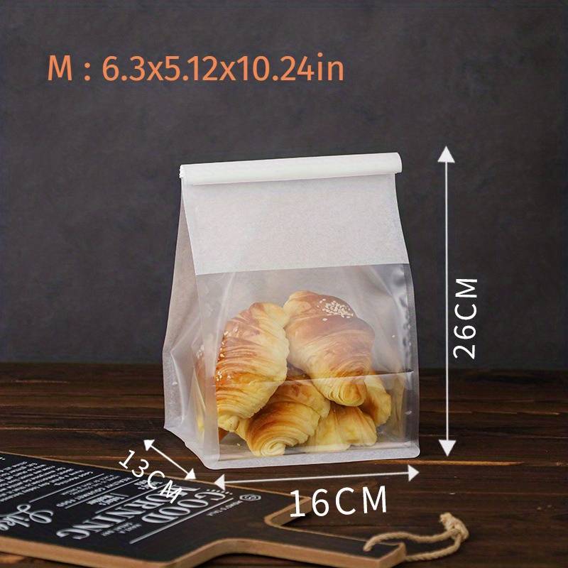 Bakery Paper Bags With Window Self ahesive Food Storage Bags - Temu