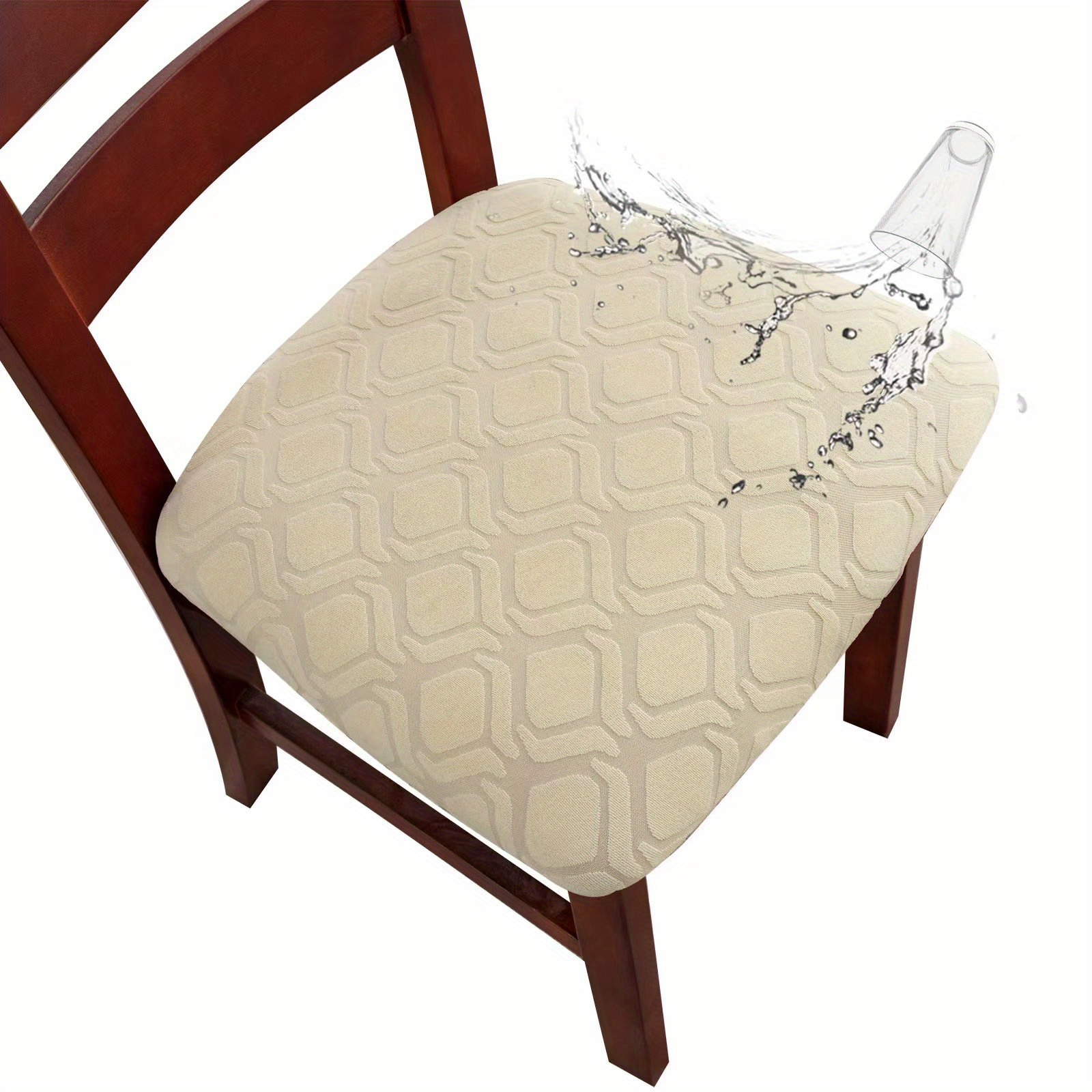 1pc Funda Asiento Silla Comedor Jacquard Impermeable - Temu Chile